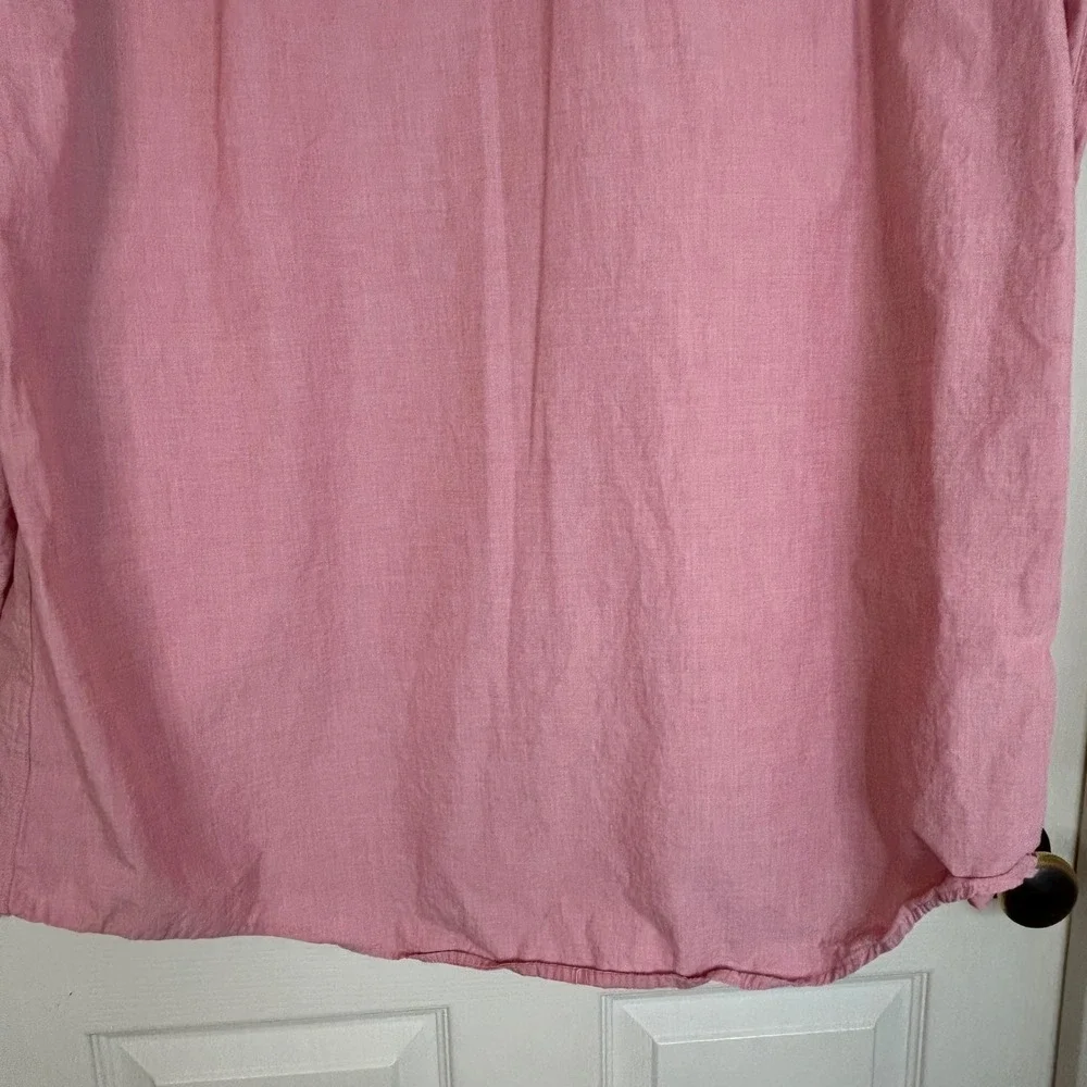 IZOD Men's Pink Red Oxford Button‎ Down Shirt Long Sleeve XLT Casual Everyday